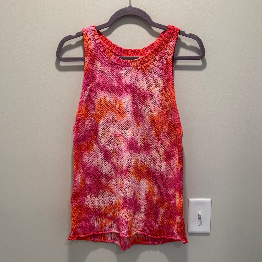 Vibrant Pink and Orange Women's Tank Top